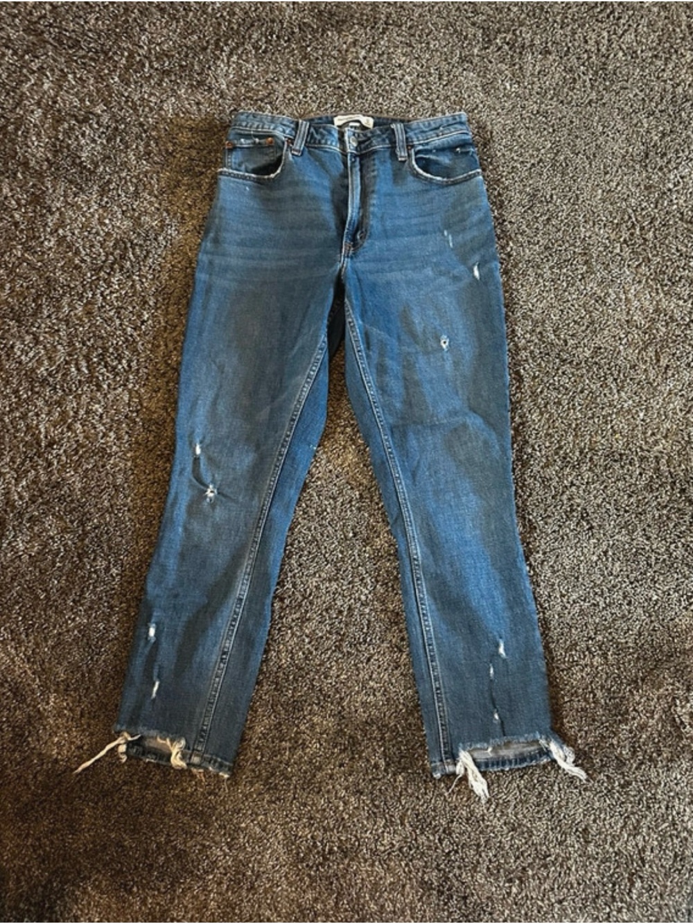 Abercrombie & Fitch Blue Denim Skinny High Rise Jeans